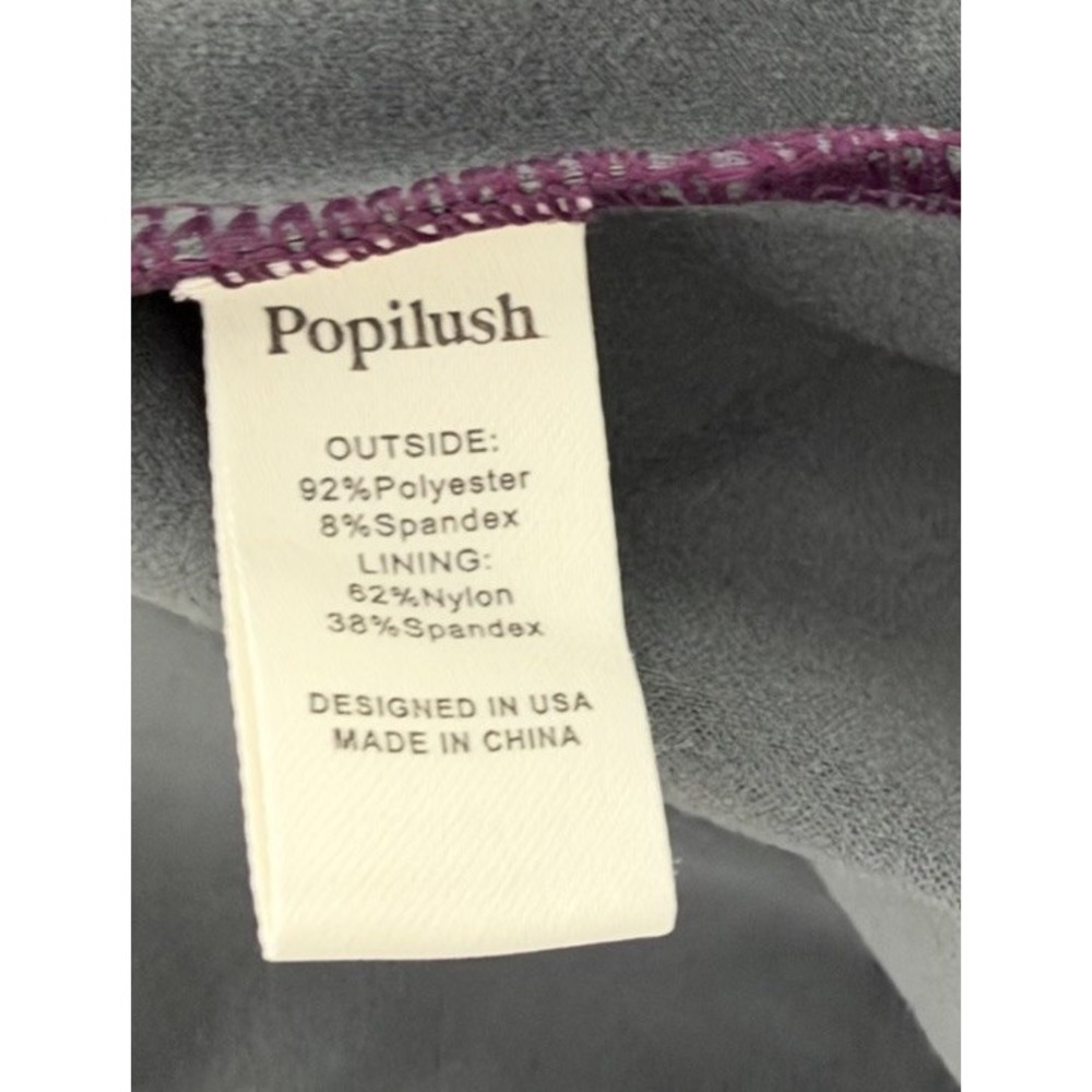 Popilush Shapewear Faux Bodycon Sculpting Slit Midi DressLarge New(10-b74) - Picture 7 of 7
